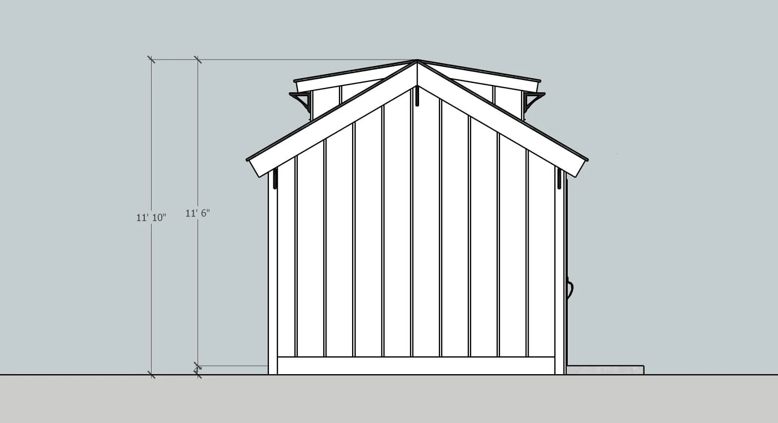 Farmhouse Storage Shed Outbuilding - Image 9